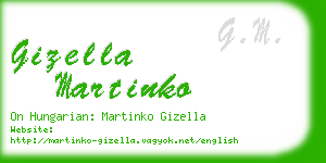 gizella martinko business card